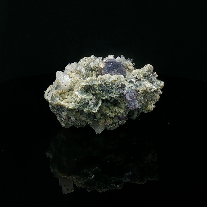 Fluorite, quartz on matrix