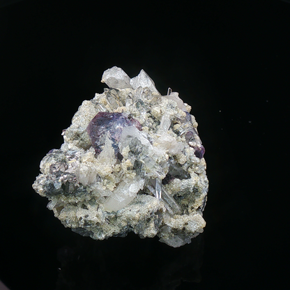 Fluorite, quartz on matrix