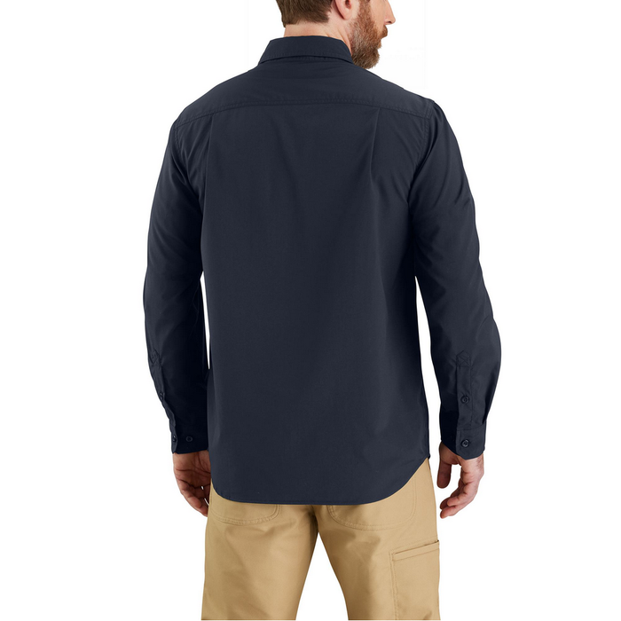 Force Relaxed Fit Lightweight Long- Sleeve Shirt - I26-Navy | Carhartt 105291