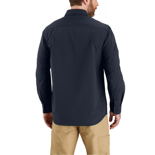Force Relaxed Fit Lightweight Long- Sleeve Shirt - I26-Navy | Carhartt 105291