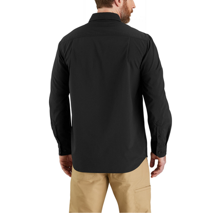 Force Relaxed Fit Lightweight Long- Sleeve Shirt - N04-Black | Carhartt 105291