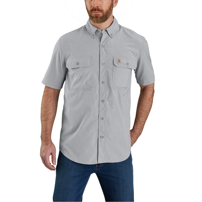 Force Relaxed Fit Lightweight Short-Sleeve Shirt - STL-Steel | Carhartt 105292