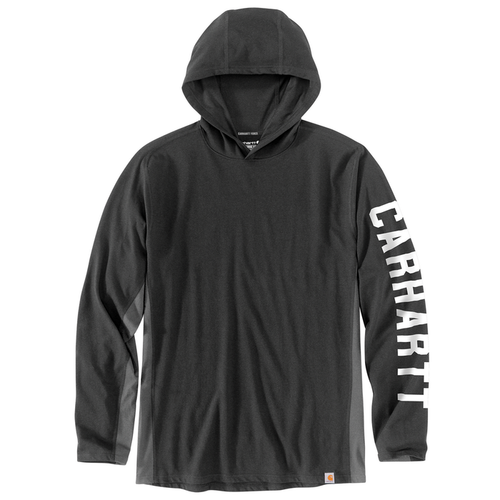 Force Relaxed Fit Midweight Long-Sleeve Logo Graphic Hooded T-Shirt - CRH-Carbon Heather | Carhartt 106654