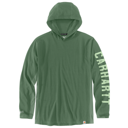 Force Relaxed Fit Midweight Long-Sleeve Logo Graphic Hooded T-Shirt - GH6-Frosted Balsam | Carhartt 106654