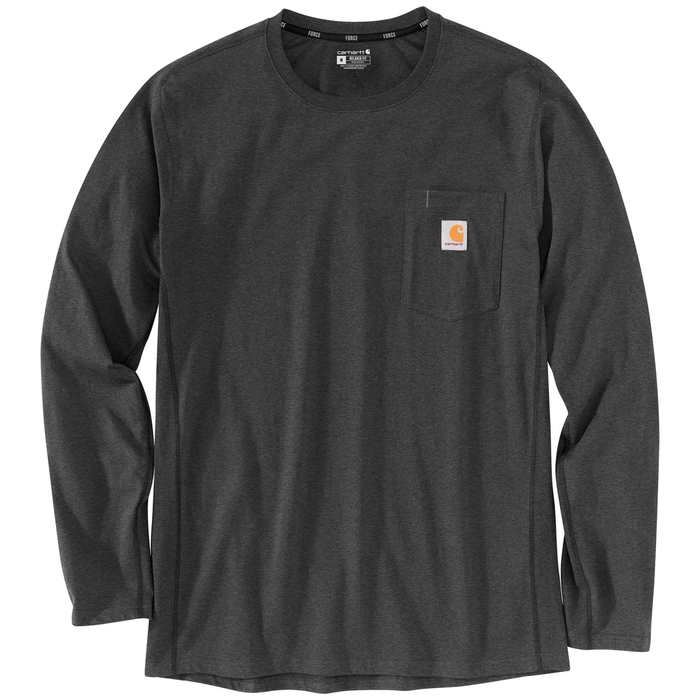 Force Relaxed Fit Midweight Long-Sleeve Pocket T-Shirt - CRH-Carbon Heather | Carhartt 106656