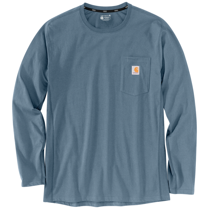 Force Relaxed Fit Midweight Long-Sleeve Pocket T-Shirt - HG7-Thundercloud | Carhartt 106656