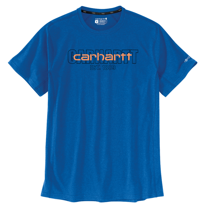 Force Relaxed Fit Midweight Short-Sleeve Logo Graphic T-Shirt - 446-Light Huron Heather | Carhartt 106653