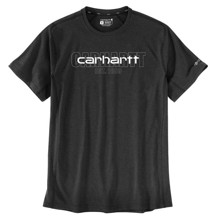 Force Relaxed Fit Midweight Short-Sleeve Logo Graphic T-Shirt - CRH-Carbon Heather | Carhartt 106653