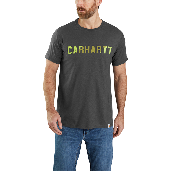 Force Relaxed Fit Midweight Short-Sleeve Logo Graphic T-Shirt - CRH-Carbon Heather | Carhartt 106653