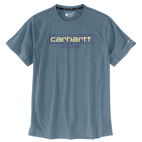 Force Relaxed Fit Midweight Short-Sleeve Logo Graphic T-Shirt - HG7-Thundercloud | Carhartt 106653