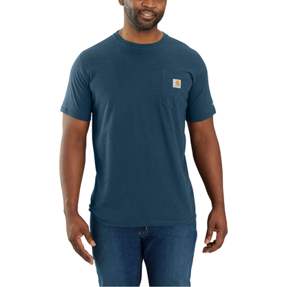 Force Relaxed Fit Midweight Short-Sleeve Pocket T-Shirt - 446-Light Huron Heather | Carhartt 106652