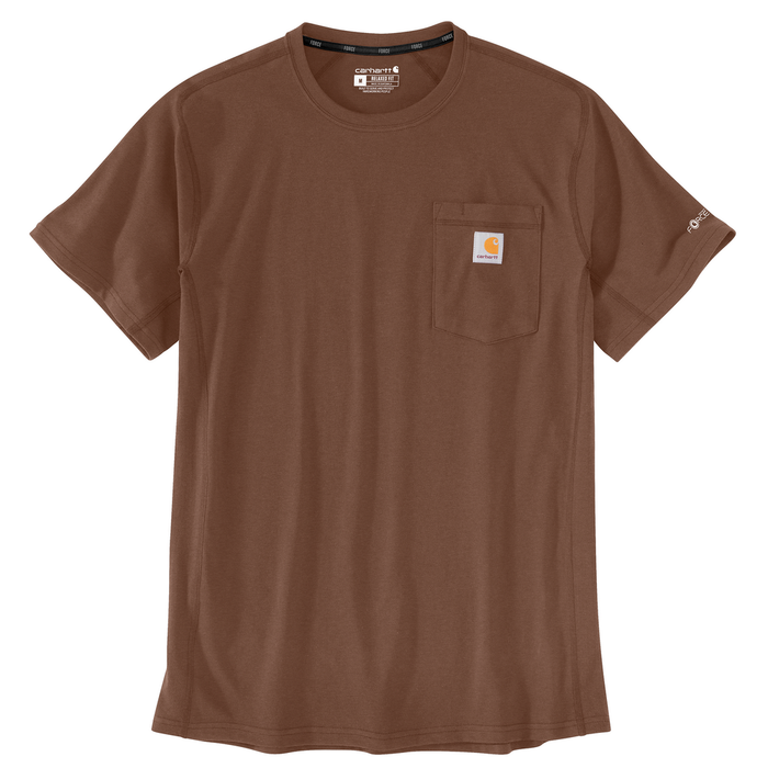 Force Relaxed Fit Midweight Short-Sleeve Pocket T-Shirt - B86-Mocha Heather | Carhartt 106652