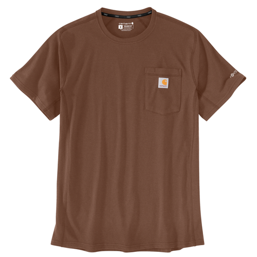 Force Relaxed Fit Midweight Short-Sleeve Pocket T-Shirt - B86-Mocha Heather | Carhartt 106652