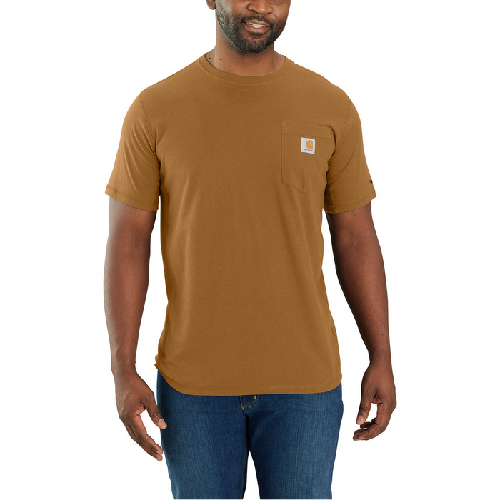 Force Relaxed Fit Midweight Short-Sleeve Pocket T-Shirt - BRN-Carhartt Brown | Carhartt 106652