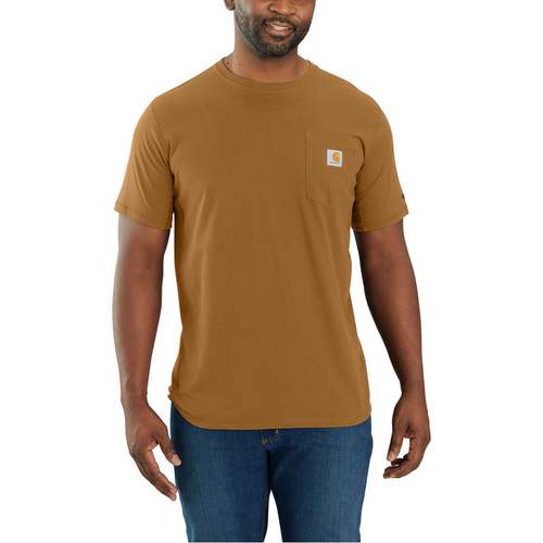 Force Relaxed Fit Midweight Short-Sleeve Pocket T-Shirt - BRN-Carhartt Brown | Carhartt 106652
