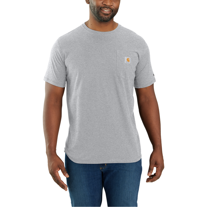 Force Relaxed Fit Midweight Short-Sleeve Pocket T-Shirt - HGY-Heather Grey | Carhartt 106652