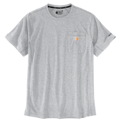 Force Relaxed Fit Midweight Short-Sleeve Pocket T-Shirt - HGY-Heather Grey | Carhartt 106652