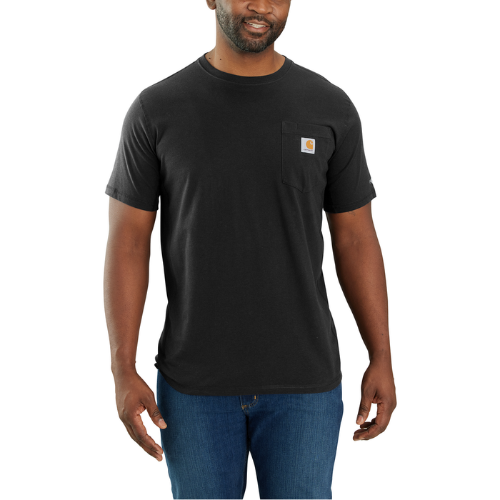Force Relaxed Fit Midweight Short-Sleeve Pocket T-Shirt - N04-Black | Carhartt 106652