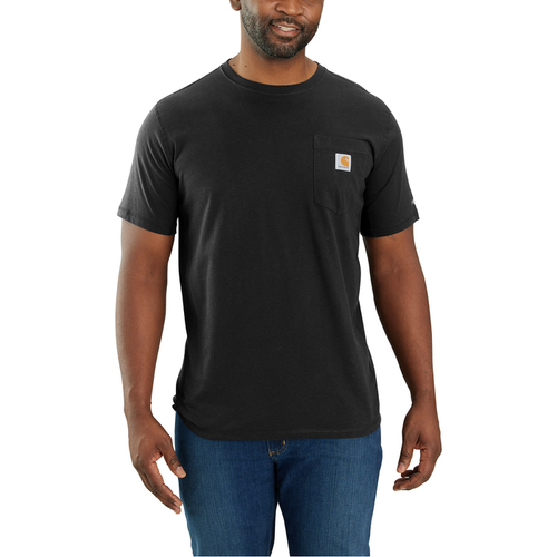 Force Relaxed Fit Midweight Short-Sleeve Pocket T-Shirt - N04-Black | Carhartt 106652