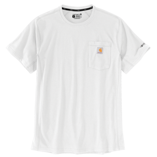 Force Relaxed Fit Midweight Short-Sleeve Pocket T-Shirt - WHT-White | Carhartt 106652