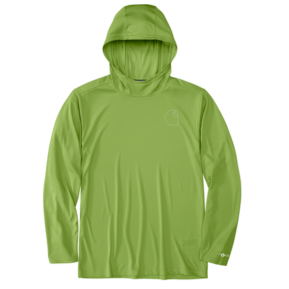 Force Sun Defender™ Lightweight Long-Sleeve Hooded Logo Graphic T-Shirt - GH2-Switchgrass | Carhartt 106165