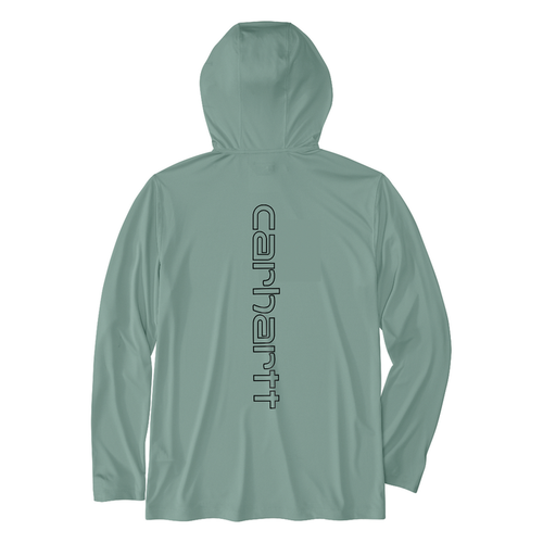 Force Sun Defender™ Lightweight Long-Sleeve Hooded Logo Graphic T-Shirt - GH5-Patina | Carhartt 106165