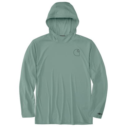 Force Sun Defender™ Lightweight Long-Sleeve Hooded Logo Graphic T-Shirt - GH5-Patina | Carhartt 106165