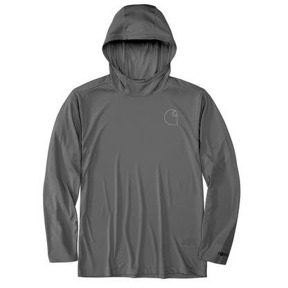 Force Sun Defender™ Lightweight Long-Sleeve Hooded Logo Graphic T-Shirt - STL-Steel | Carhartt 106165