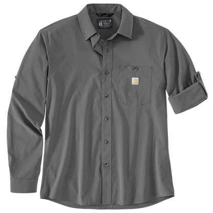 Force Sun Defender™ Relaxed Fit Lightweight Long-Sleeve Shirt - STL-Steel | Carhartt 106552
