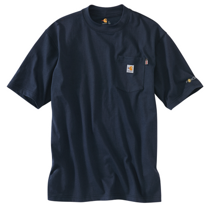 FR FORCE COTTON SHORT SLEEVE T-SHIRT - 410-Dark Navy | Carhartt 100234