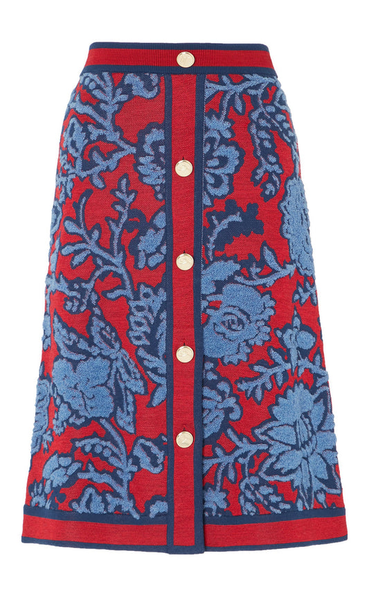 Francis Knit Skirt - Harbour Blue