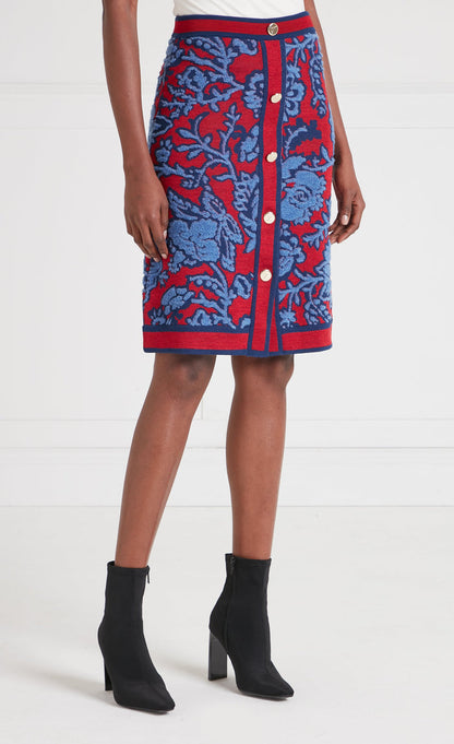 Francis Knit Skirt - Harbour Blue