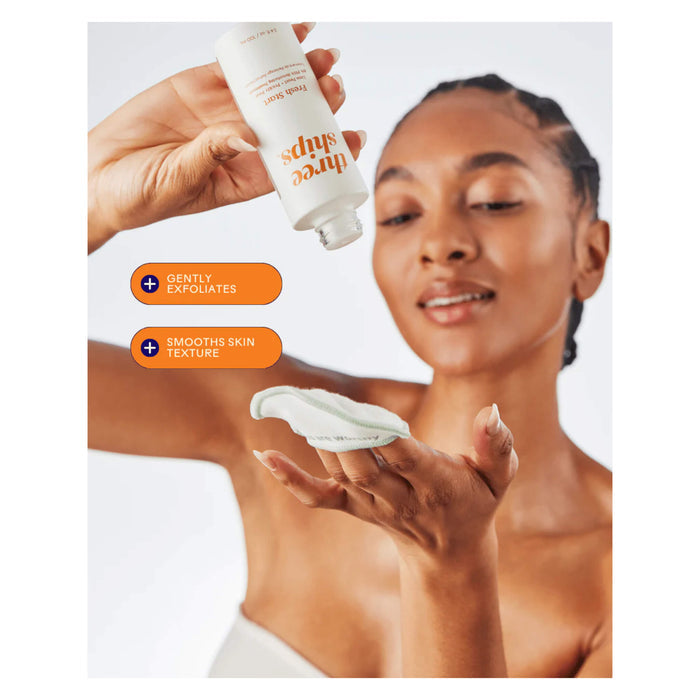 Three Ships Fresh Start Lime Pearl + Prickly Pear 5% PHA Resurfacing Treatment Lifestyle