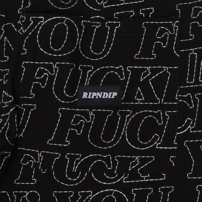 RIPNDIP Fuckin Fuck Quilted Wide Leg Pants (Black)