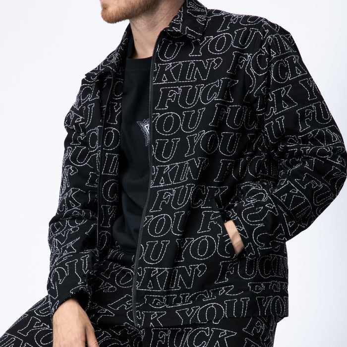 RIPNDIP Fuckin Fuck Quilted Work Jacket (Black)