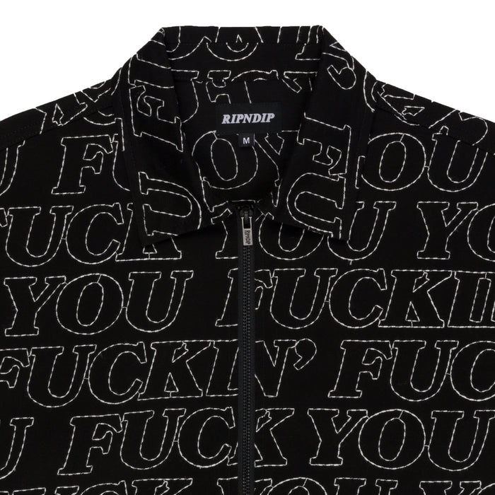 RIPNDIP Fuckin Fuck Quilted Work Jacket (Black)