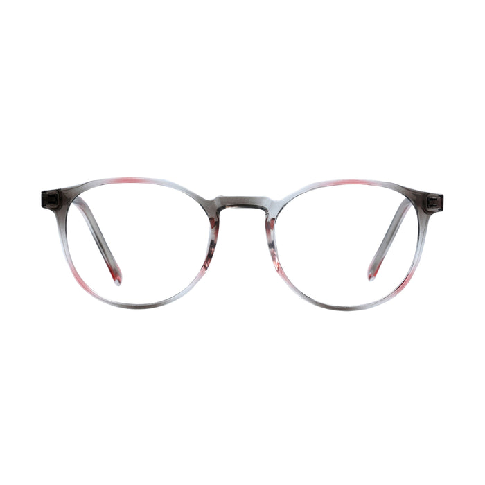 Full Rim Grey & Red Round