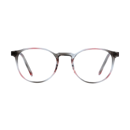 Full Rim Grey & Red Round