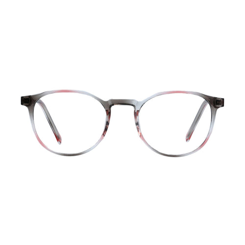 Full Rim Grey & Red Round