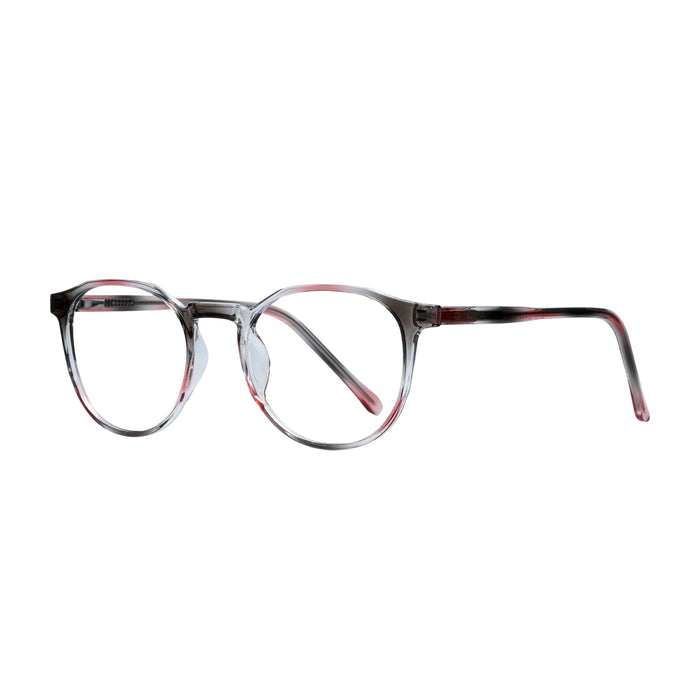 Full Rim Grey & Red Round