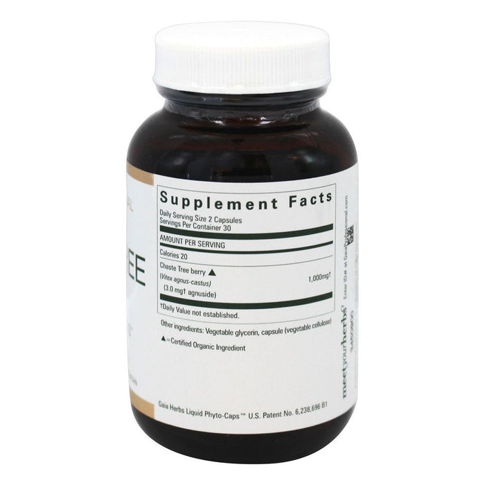 Gaia Herbs Pro, Vitex, Progesterone Support, 60 Liquid Phyto - Caps, Professional Solutions - The Oasis of Health