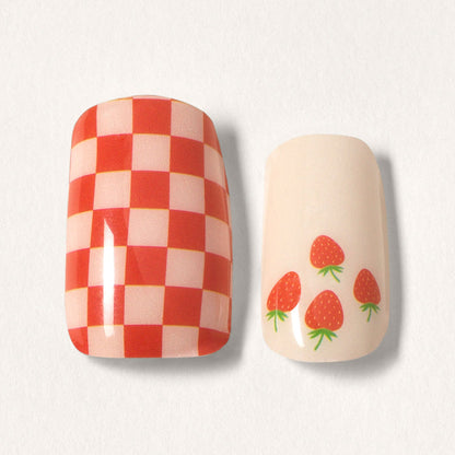 Gel Nail Wraps - Berries & Cream