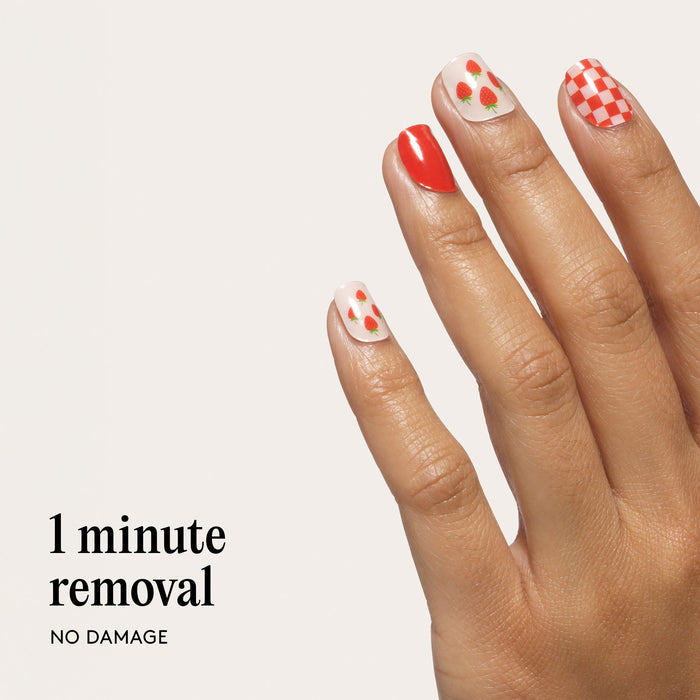 Gel Nail Wraps - Berries & Cream