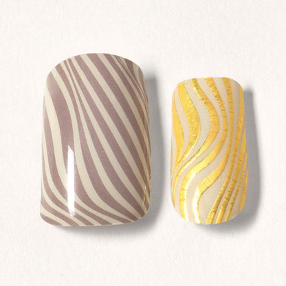 Gel Nail Wraps - Silver Safari