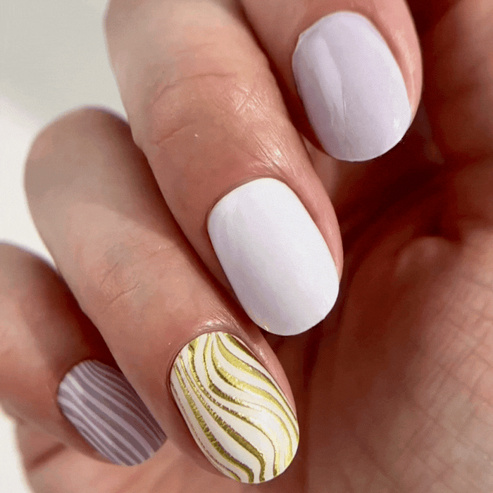 Gel Nail Wraps - Silver Safari