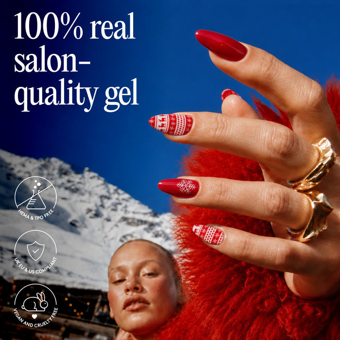 Gel Nail Wraps - Ski Lodge
