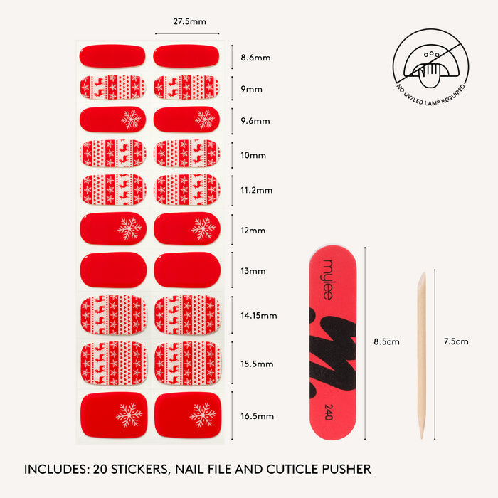 Gel Nail Wraps - Ski Lodge