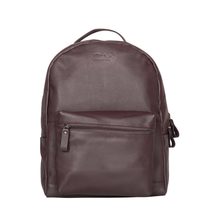 Brown Genuine Leather Backpack for Men and Women for Travel and Everyday Use