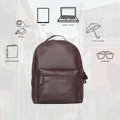 Brown Genuine Leather Backpack for Men and Women for Travel and Everyday Use-feature image