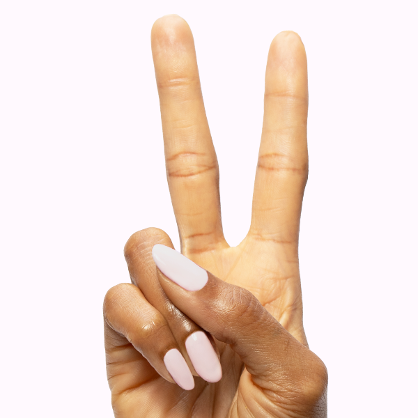 GH - Gel displayed on natural nails in a smooth, opaque baby pink shade for a versatile at-home manicure look